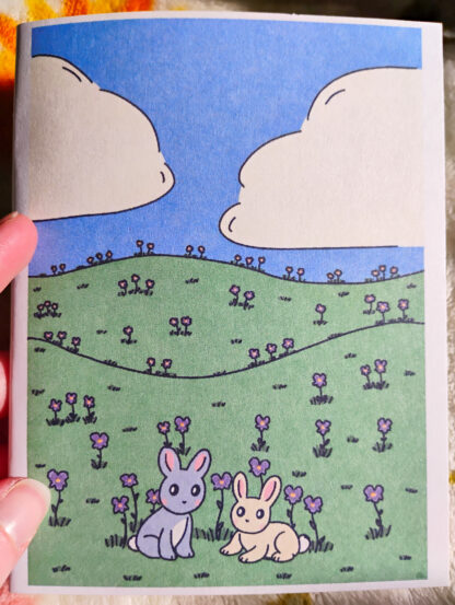 Bunnies and Violets Note Card